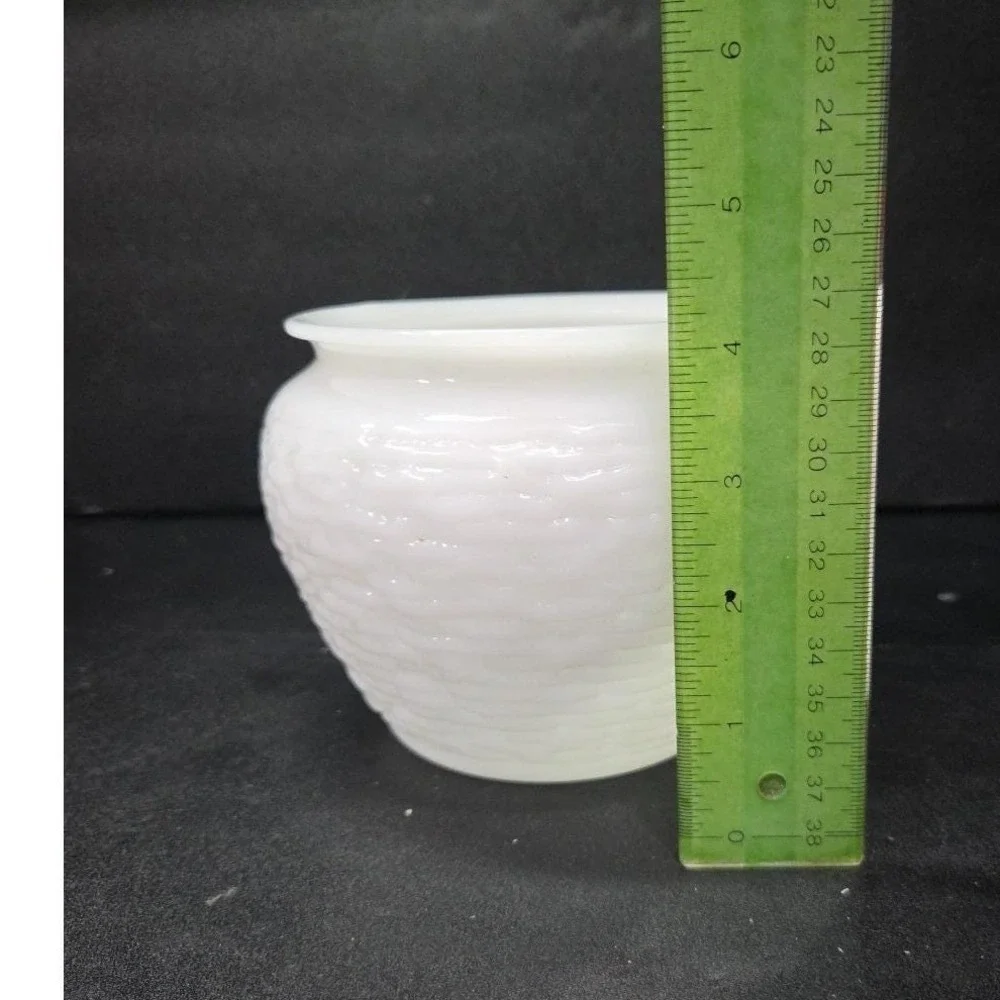 National Potteries White Milk Glass Vase, Vintage Decor, Replacement Centerpiece